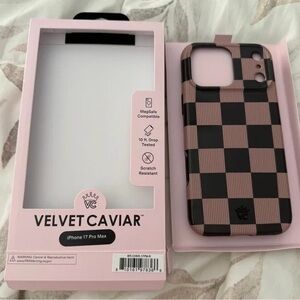Velvet Caviar Pink Check iPhone Case - iPhone 17 Pro Max